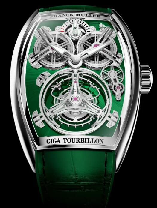 Franck Muller Curvex CX Giga Tourbillon Replica Watch Cheap Price CX 38L T G PR SQT Steel Green Dial